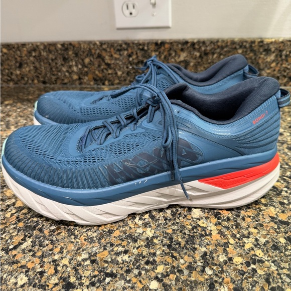 Hoka Men's Blue Running Shoes Bondi 7 size 10 - Picture 6 of 11
